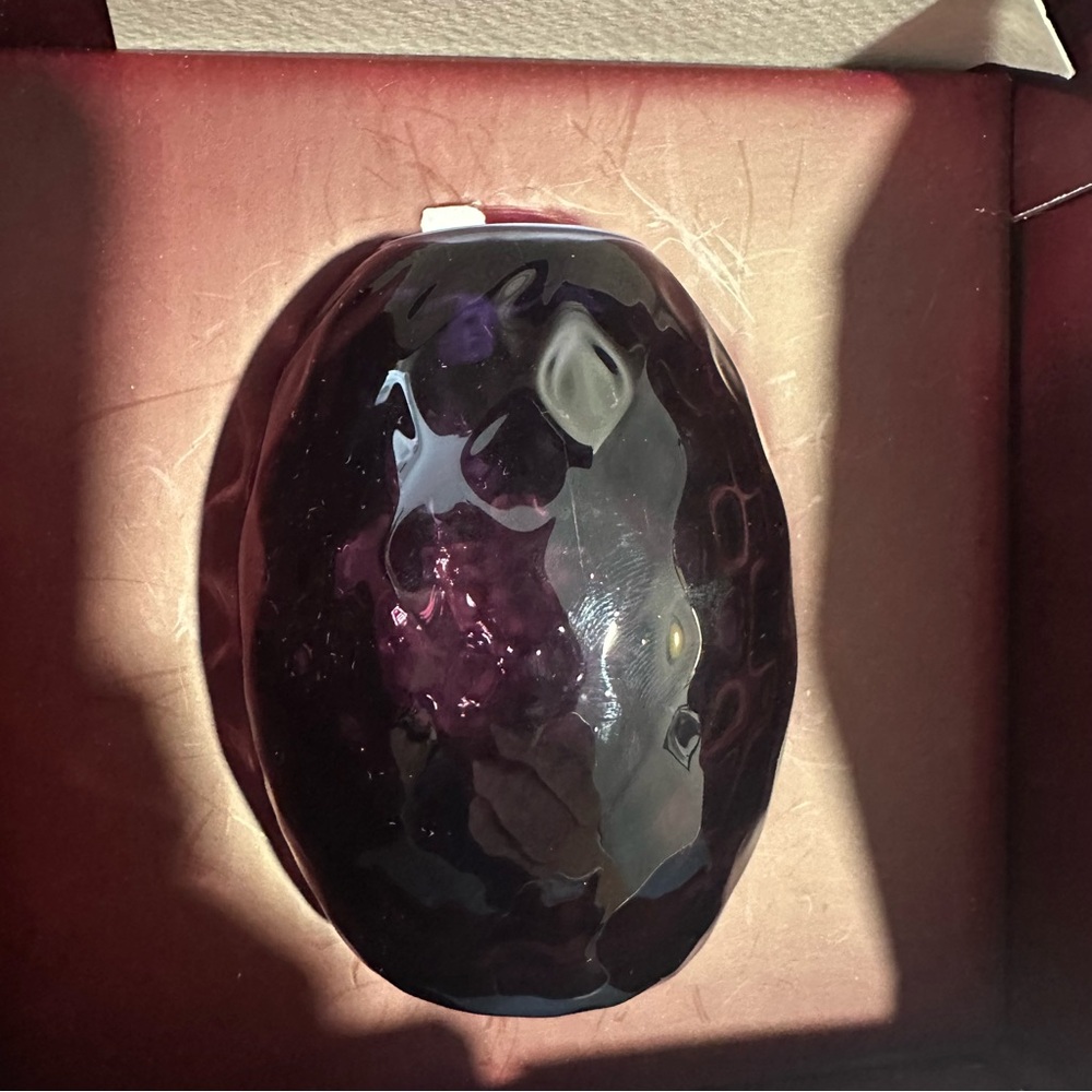 NEW in BOX LA DOUBLEJ Misty Rainbow Mix in Murano Glass Baby Egg Vase reg $195 - Picture 6 of 12